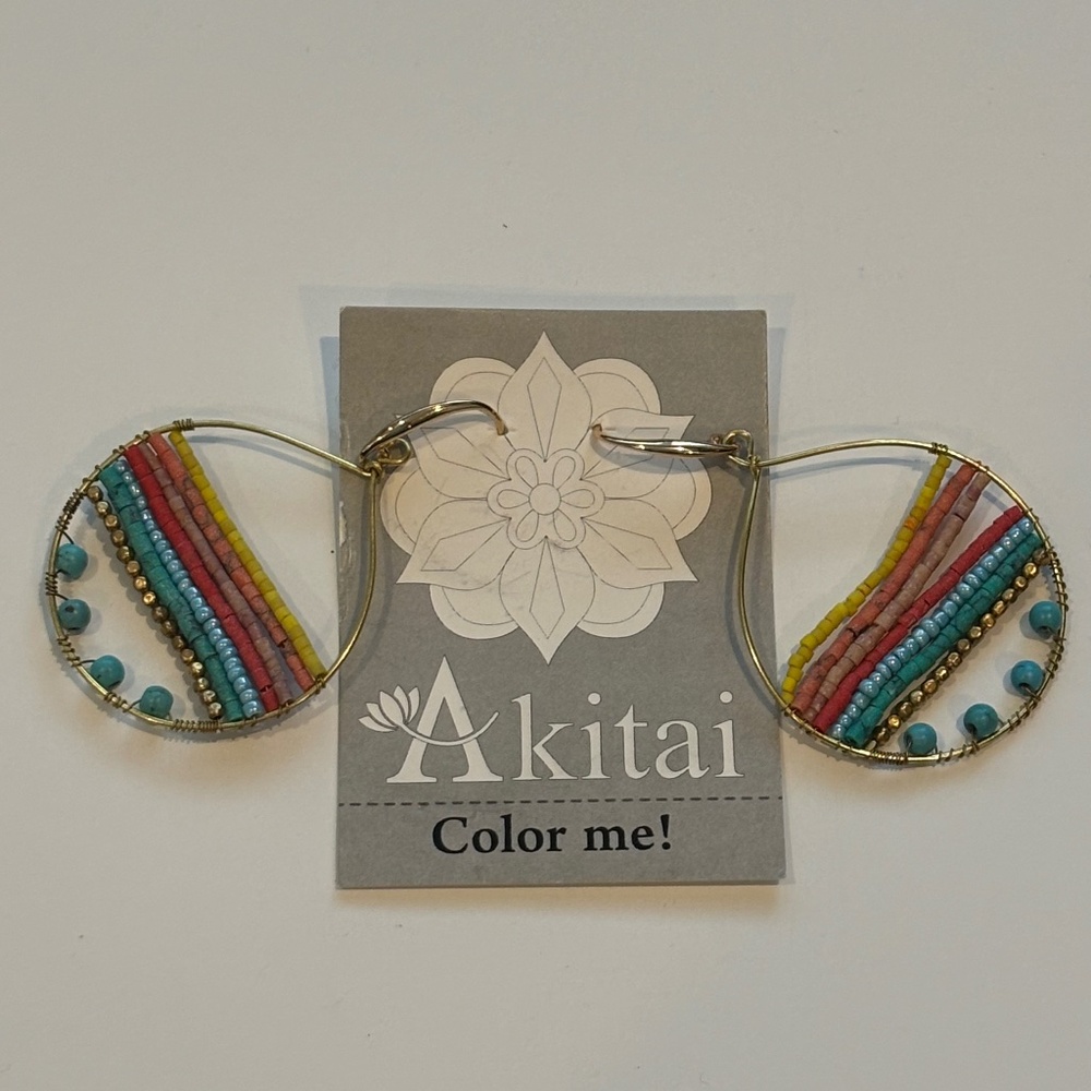 New Beaded dangle earrings